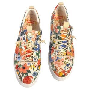 Keds Floral Canvas Sneakers in Cream, Red, Blue, Green, Orange